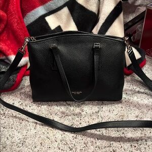 Kate Spade Black Pebbled Leather Satchel Bag